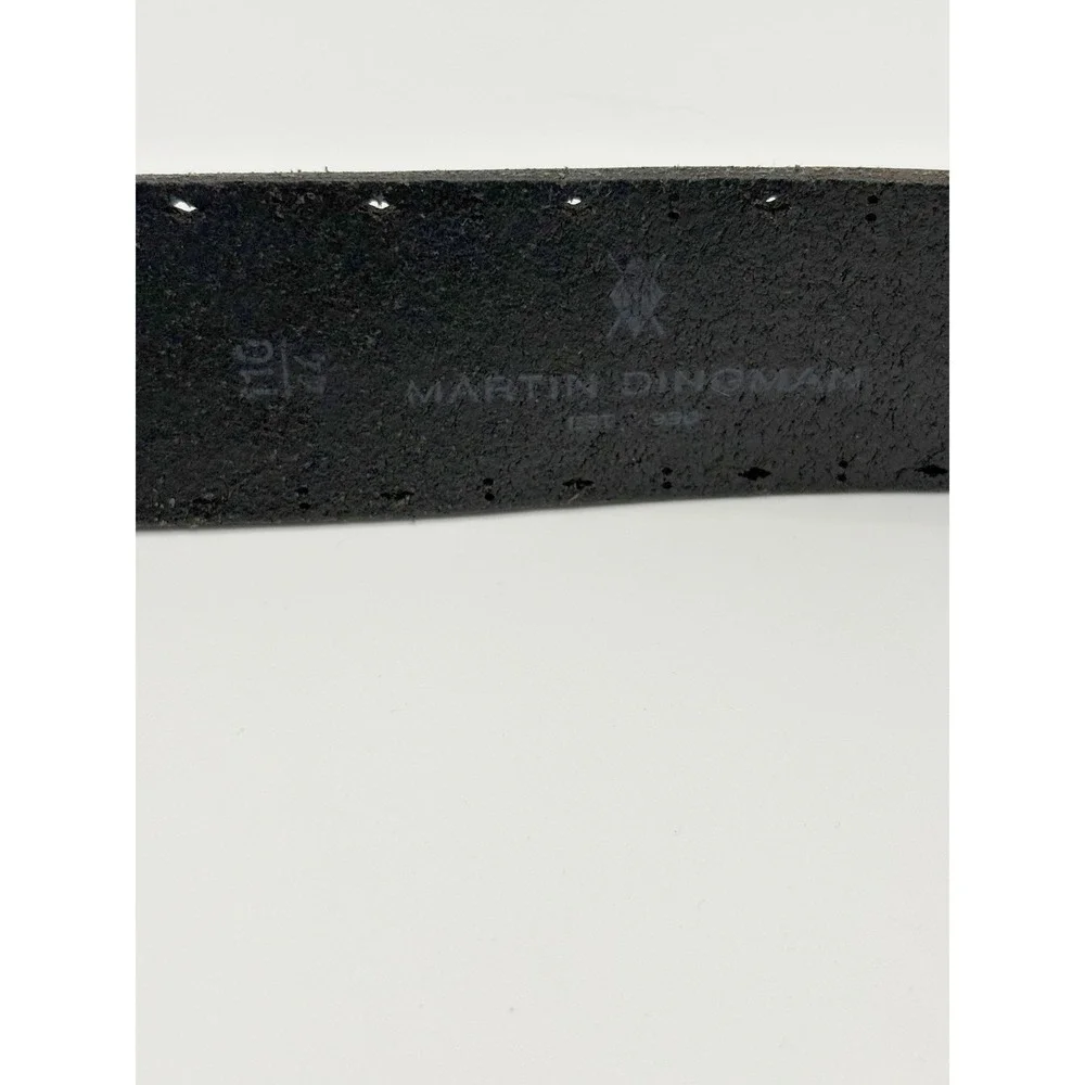 Martin Dingman Bridle Leather Belt Mens‎ 44 Black Made in USA Italian Buckle